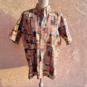 Reyn Spooner Hawaiian shirt Poipu Beach resort mens medium EUC